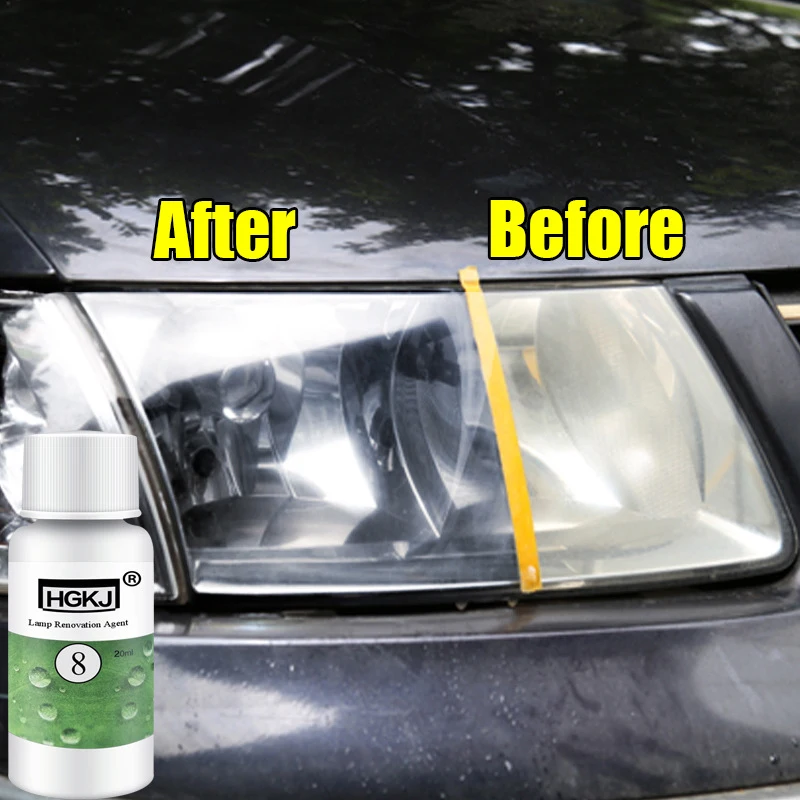 20ML Car Polish Restoration Kit Headlight Refurbished Agent Brightening Headlight Repair Lamp Glass Cleaning Auto Accessories