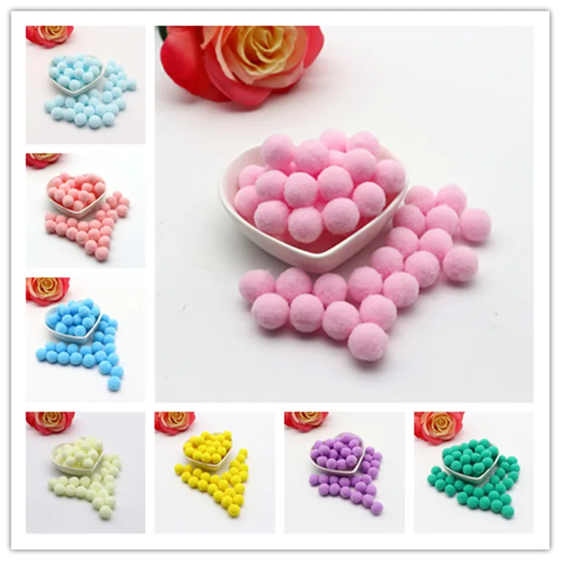 Fluffy Soft Pompom 8 Mm 10 Mm 15 20 25 30 Plush Pompom DIY Home Decoration Sewing Supplies Handicrafts 10g