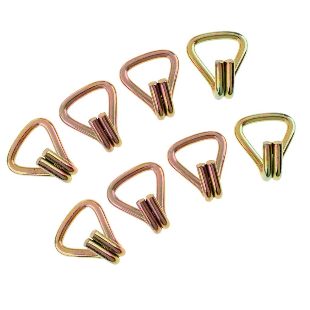 Pack of 8 Ratchet Tie Down Webbing Strap Double J Hooks Trailer Tow Lashing Accessories