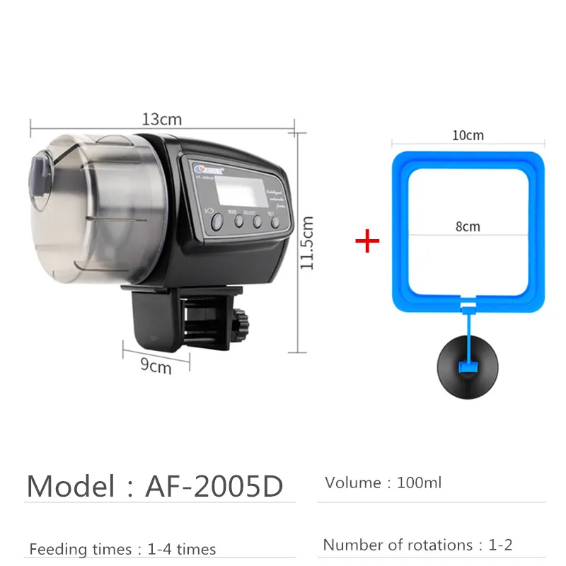 Adjustable Automatic Aquarium Timer Auto Fish Tank Pond Food Feeder Feeding with LCD Aquarium Tank Automatic Fish Feeder 