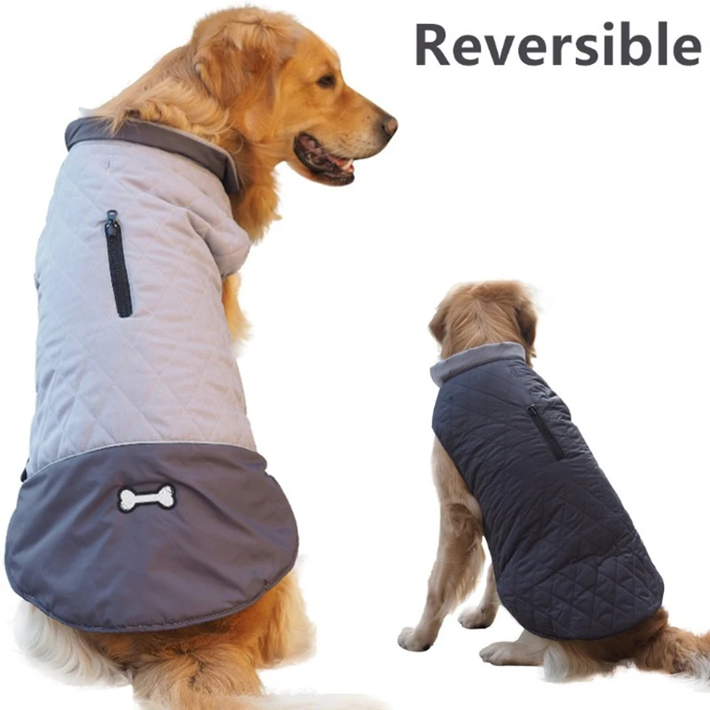 Dog winter clothes, large and medium sized dog coats, Golden Retriever small dog vest, pet supplies