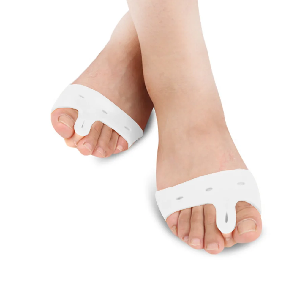 2 Pcs Gel Silicone Toe Thumb Bunion Pain Relief Straighteners Separators Tools