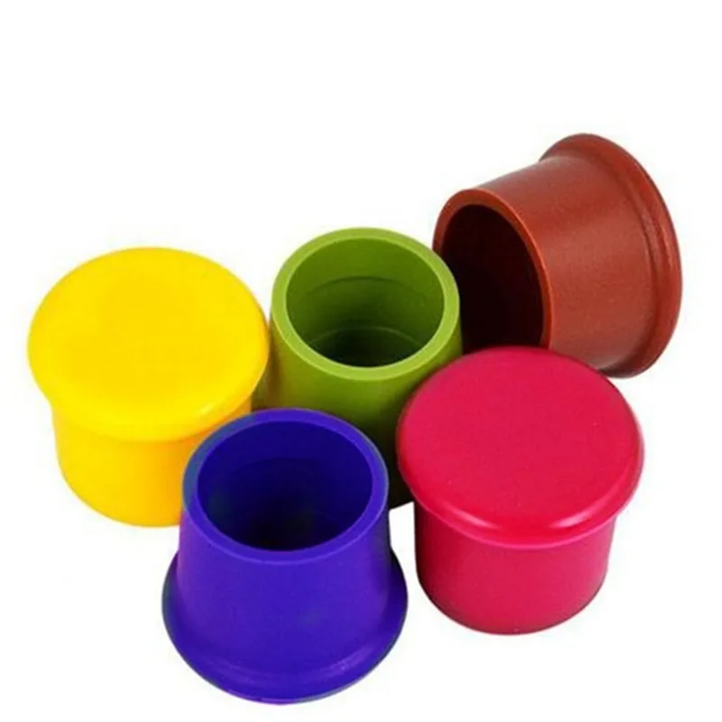 5PCs Multicolor Creativity Silicone Top Hat Fresh-keeping Bottle Cap Wine Cork Wine Pourer Stopper Kitchen Accessories 3.5x3.1cm