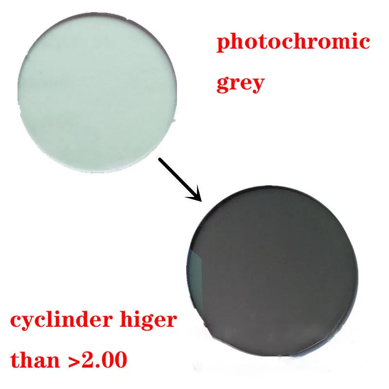 grey high CYL Vazrobe на заказ 1,67 фотохромные очки линзы смола объектив изменить на серый/коричневый анти-Полярный UV00 олеофобное покрытие пленка для мужчин - Цвет линз: grey high CYL