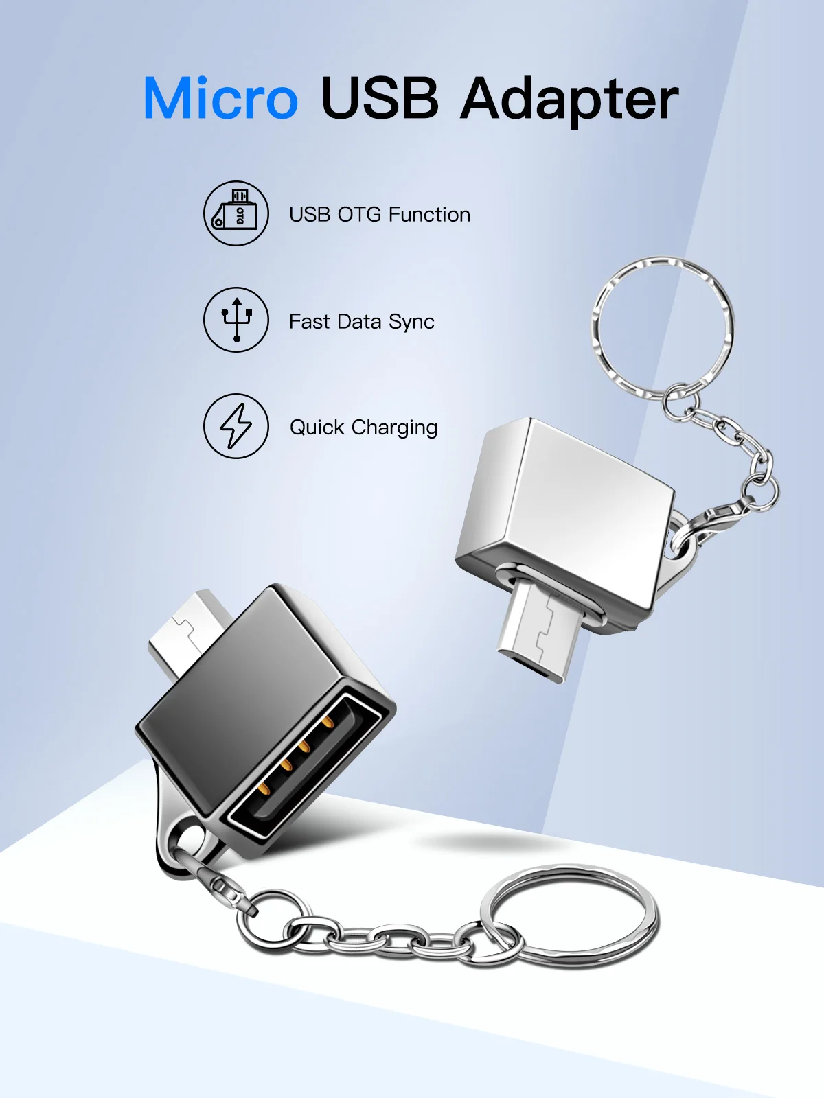 FONKEN Micro USB OTG адаптер USB флэш-накопитель OTG штекер type-A кабель конвертер для Android телефона зарядный разъем