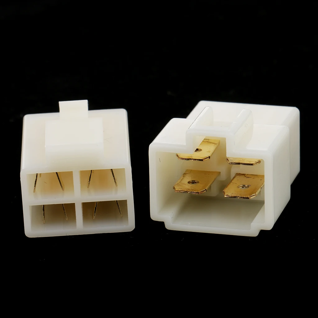 10 Pieces 4 Pin 6.3mm Crimp Terminal Cable Locking Male Female Connector Kit