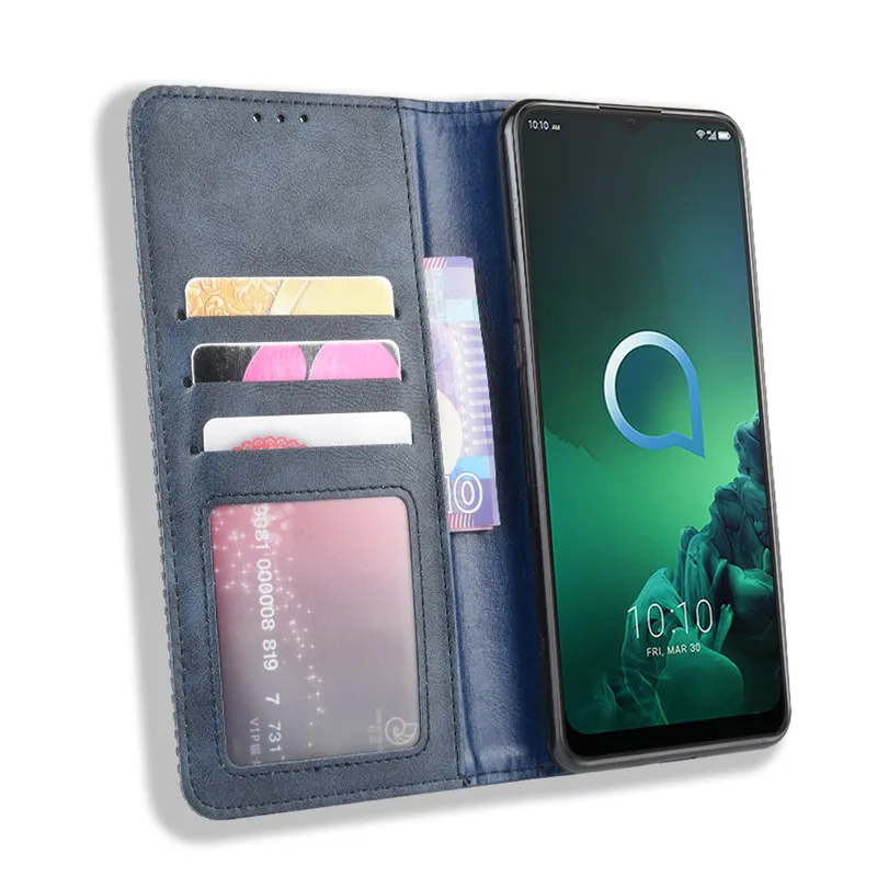 Чехол-Кошелек для alcatel 3X2019 5048U 5048Y, кожаный чехол-книжка в винтажном стиле для телефона alcatel 3x() с фоторамкой