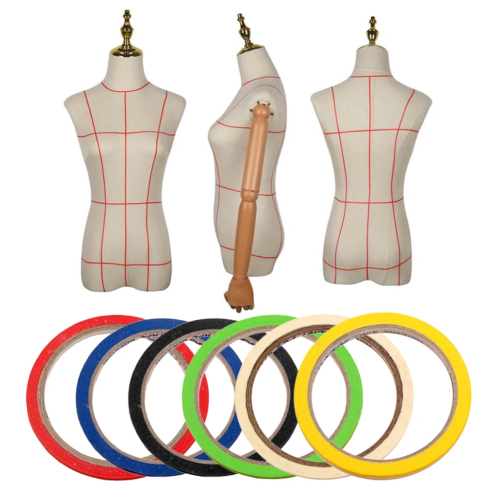 10 Pieces Drape Tape Mannequin Pattern Cutting Marking Tape for Glass,  Whiteboards, Walls, Paper, Wood and Metal