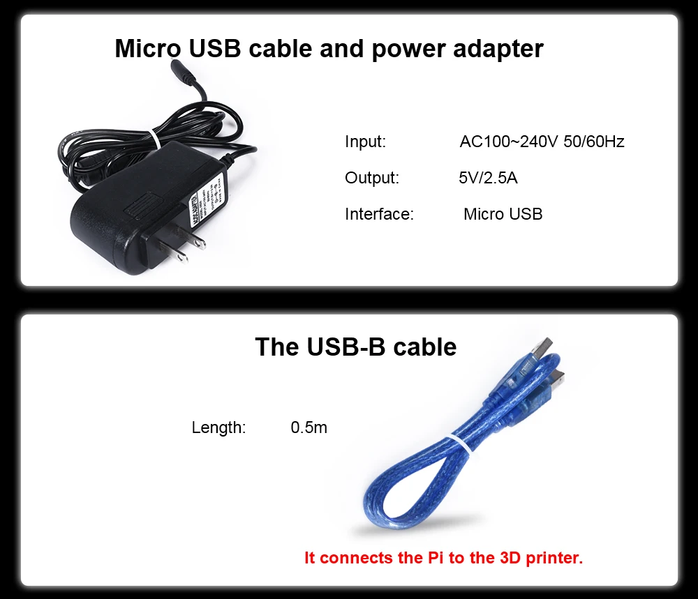 Осьминог Raspberry Pi 3 комплект Модель B с блок питания камеры макетная плата для 3D-принтера Ender 3 Micro USB