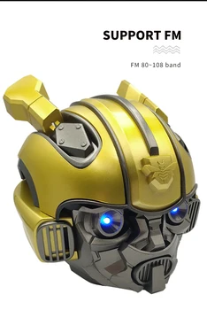

Bumblebee Helmet Bluetooth Wireless Mini Speaker Portable Stereo Loudspeakers For FM Radio USB Mp3 TF Wireless Speaker