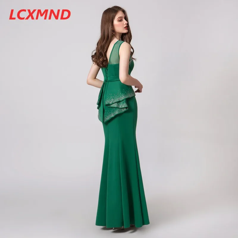 Охотник зеленый русалка платья выпускного вечера атласные Длинные Vestido de Festa для официального торжества выпускного вечера платье женское Макси платье последние