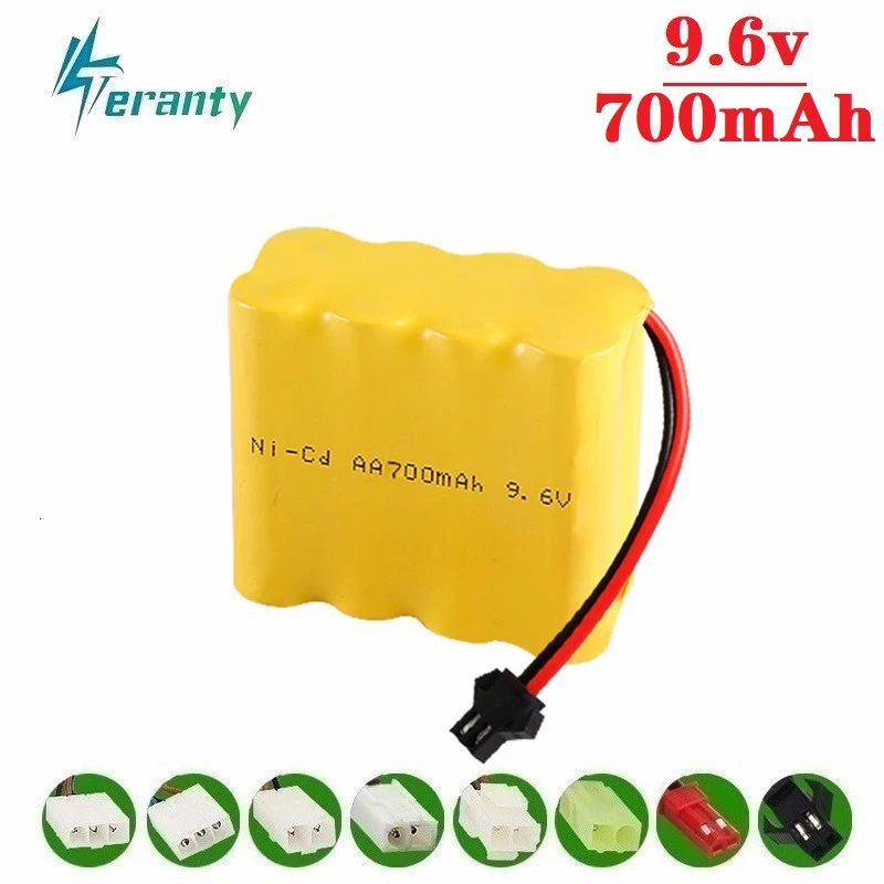 

Upgrade 9.6v 700mah NiCD Battery For Rc Toys Cars Tanks Trucks Robots Guns Boats AA Ni-CD 9.6v Rechargeable Battery Pack 1pcs