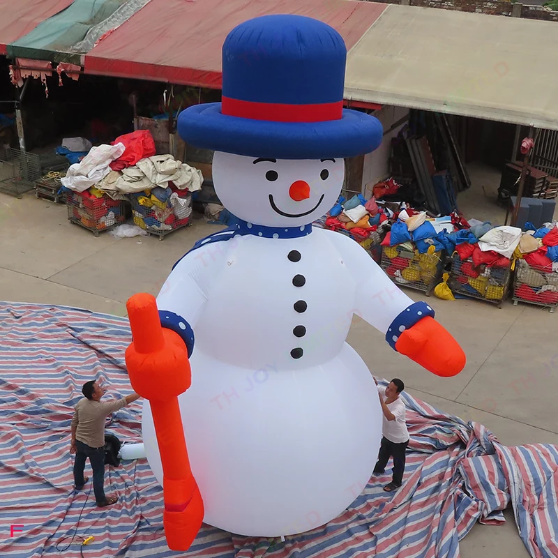 

20ft tall Hot sale giant Christmas inflatable snowman led lighted snowman inflatable frosty snowman for advertising decoration