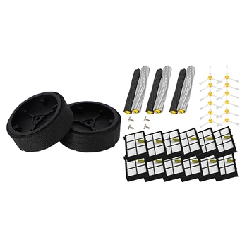 

2 Caster Wheels Replacement Parts with Debris Extractor Set and Filter Brush Kit