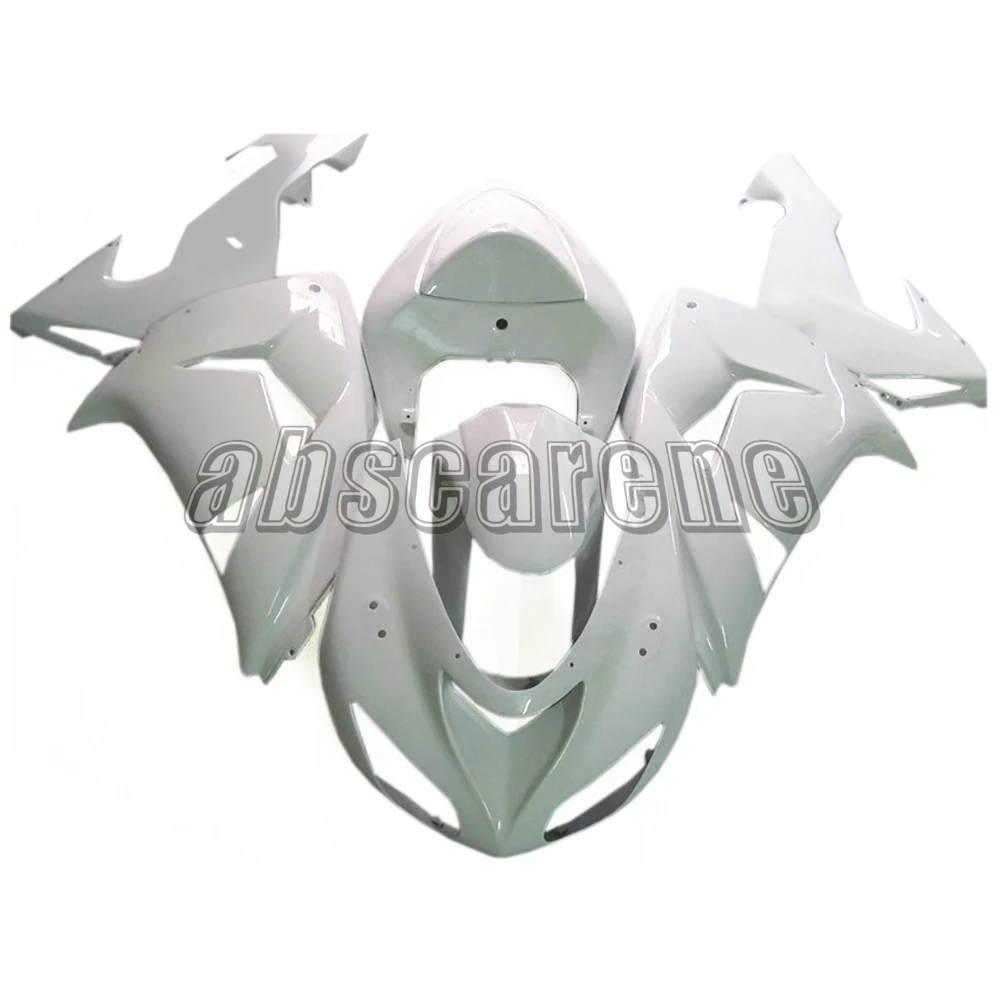 Мотоцикл полный обтекатель комплект для Kawasaki ZX10R 2006 2007 ZX-10R 06 07 ABS пластик впрыска кузова Глянец чистый белый Cowlings