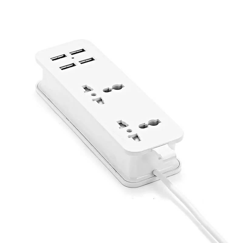 USB настенная розетка с 4 разъем для USB удлинитель питания штепсельная вилка ЕС 1,5 м Кабель AC адаптер питания для путешествий USB зарядное устройство для смартфона
