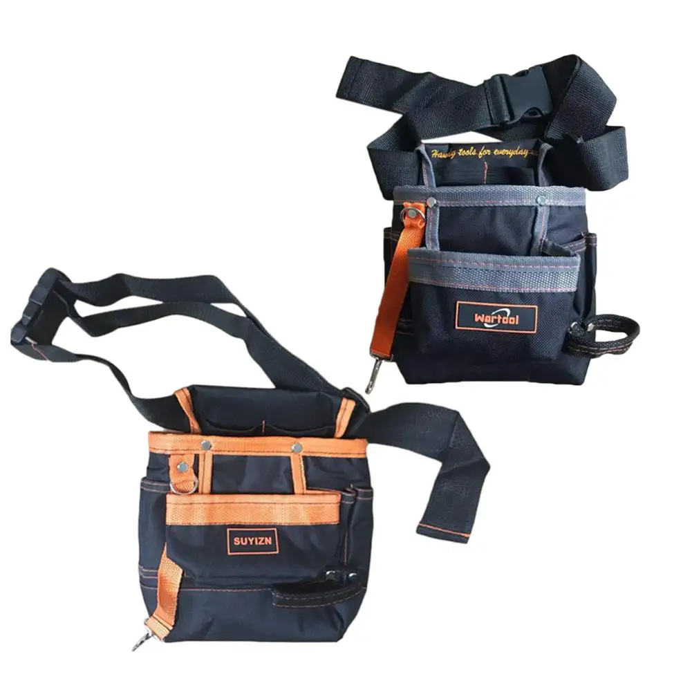 Multifunctional Tool Holder Bags Polyester 260x215mm 7 Pockets Woodworking Waist Belt Tools Bag Electricians Tool Pouch Kit Bag
