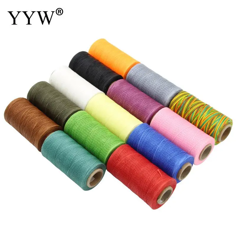 

22 Colors Polyester Cord Needlework Beads Spool String Kumihimo Knot Diy Bracelet Jewelry Findings Rope Components 50m/Lot 0.8mm