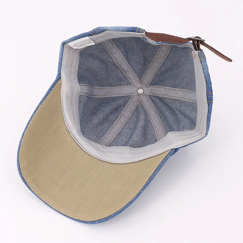 Детская джинсовая бейсболка однотонные Снэпбэк кепки летние для мальчиков 3 8