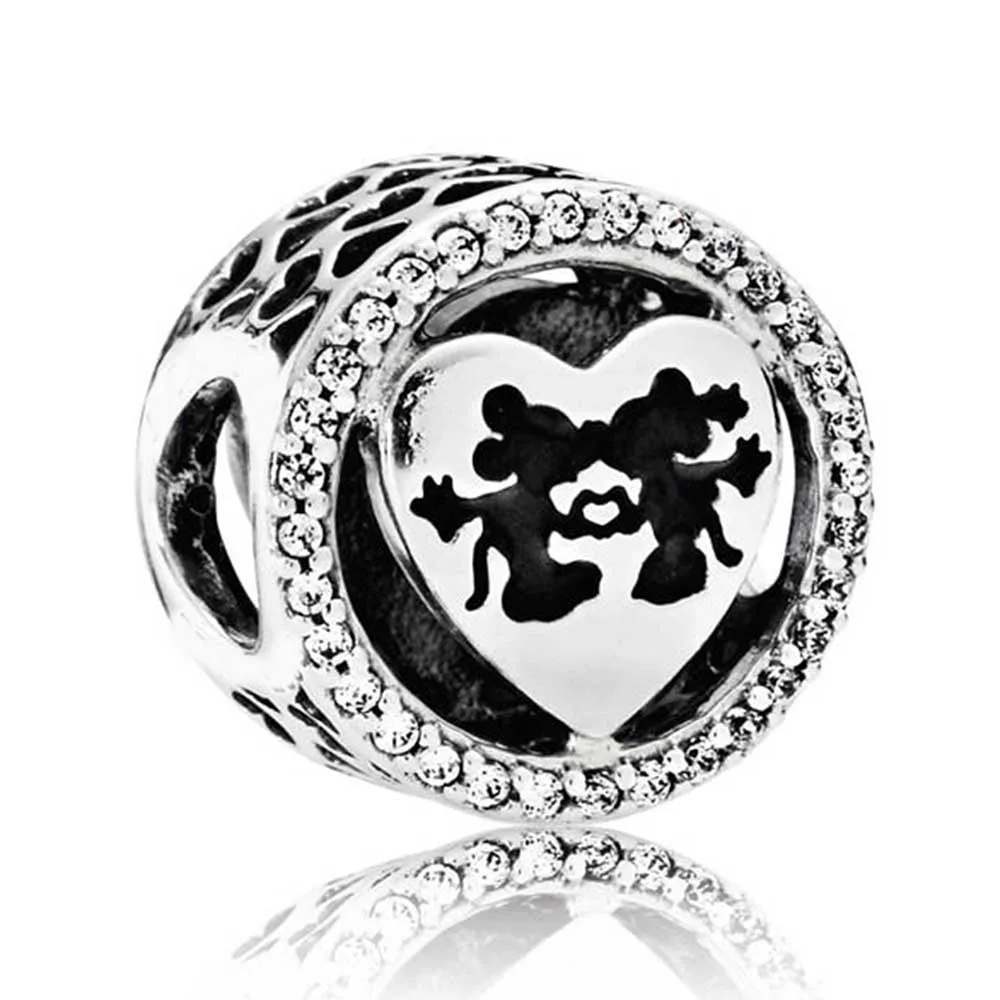 Шармы Diseny, Настоящее 925 пробы, серебро, Mrs Potts, шарм, чип, шарм, подходит к оригинальному бренду, браслет, сделай сам, ювелирное изделие - Окраска металла: Покрытие из розового золота