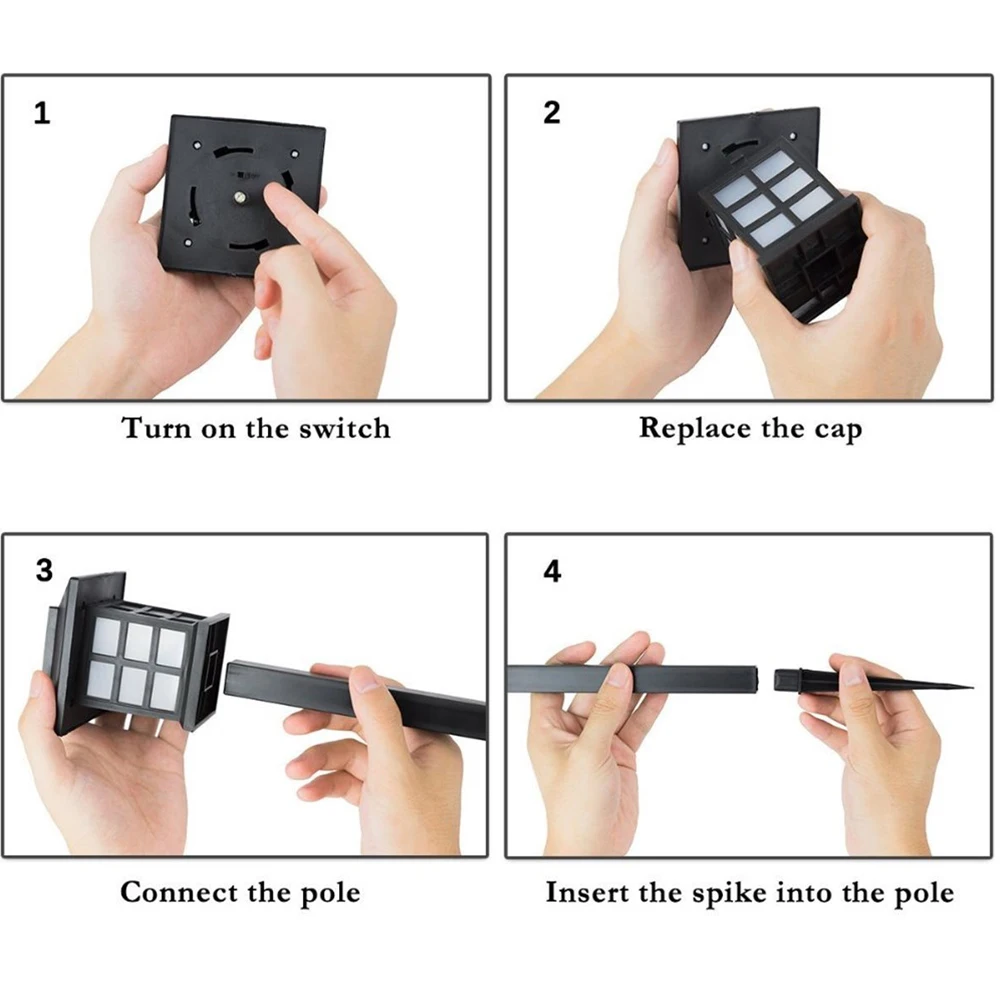 2 4 6 8pcs LED Solar Pathway Lights Waterproof Solar Lawn Lamps Outdoor Garden Landscape Path Yard Patio Walkway Light Dropship 10