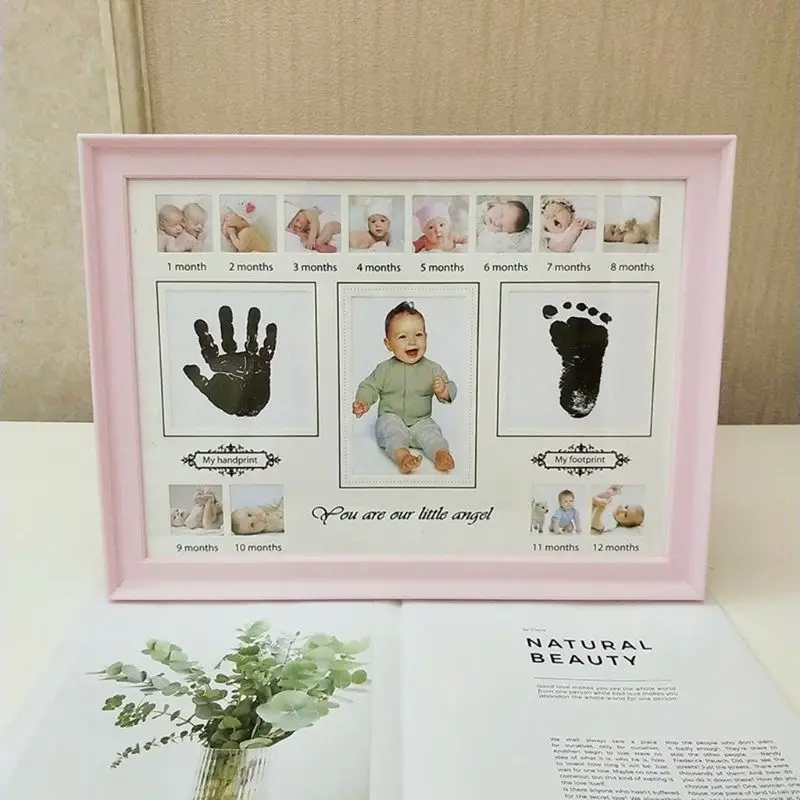 Детская фоторамка с отпечатком руки и чернилами для украшения новорожденных, подарок для детей, сувениры 19QF