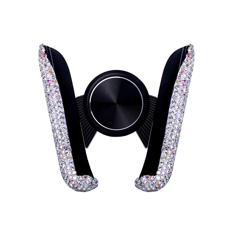 Гравитационный Универсальный Автомобильный держатель для телефона, Женский Алмазный кристалл, автомобильный держатель для вентиляции, держатель для мобильного телефона, подставка для автомобиля для IPhone samsung - Цвет: Crystal Purple