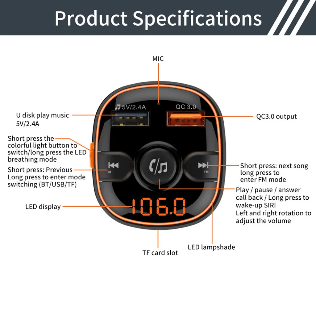 Автомобильное USB зарядное устройство, беспроводной fm-передатчик, MP3-плеер для сотового телефона,, зарядное устройство, автомобильный комплект# PY10