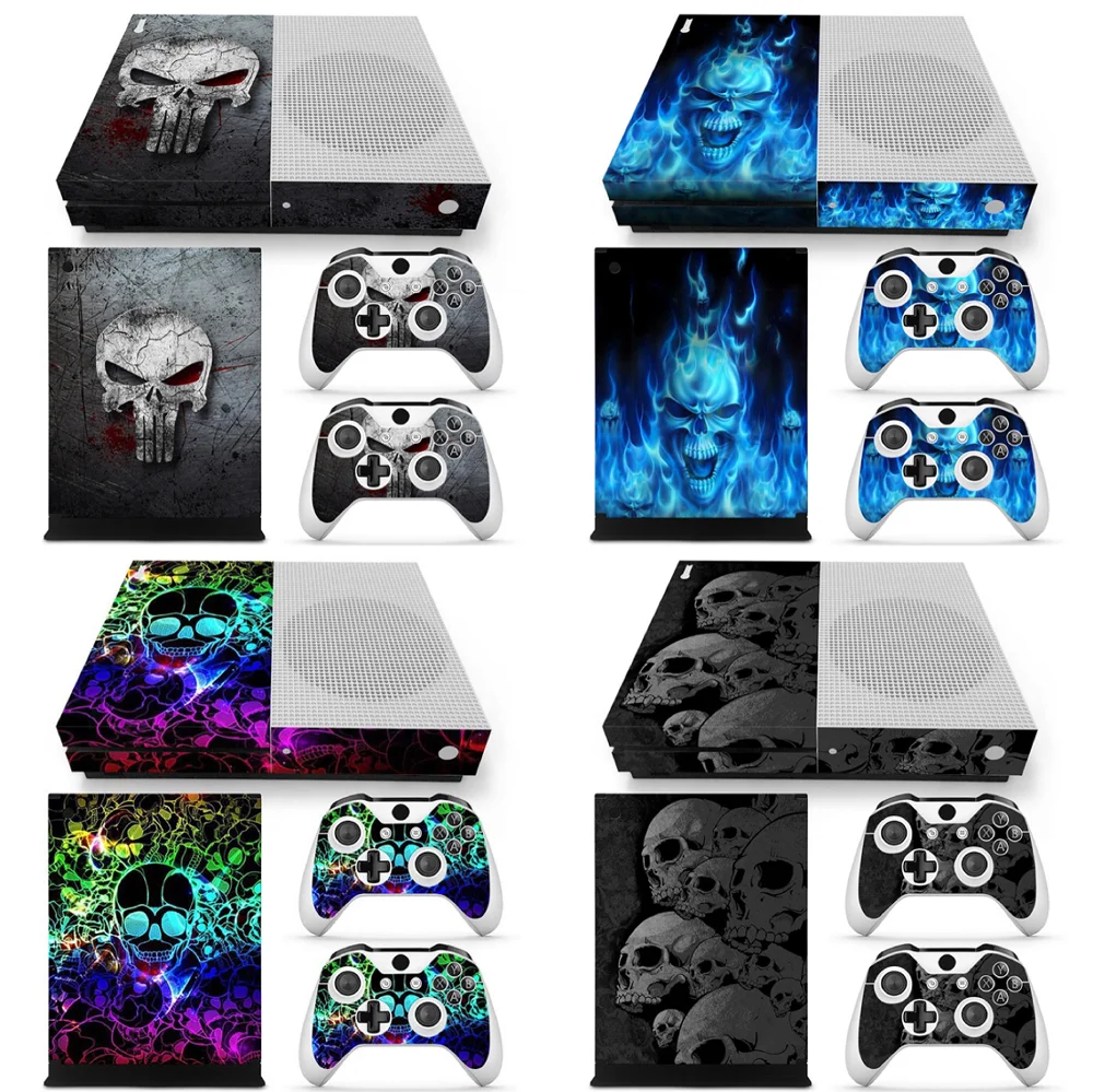 Дизайн черепа для X box one s Наклейка на консоль и 2 контроллера наклейка XBO ONE S