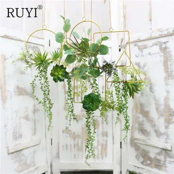 

Simulation perfume onion ball wreath creative wall decoration ins geometric metal artificial garland hemp rope home decoration