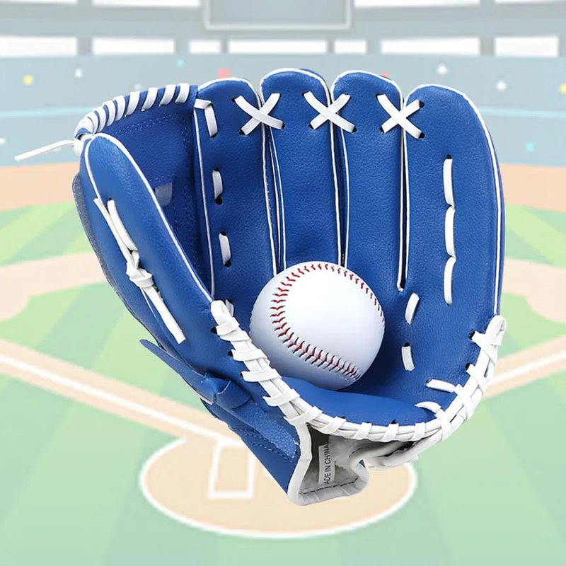 10.5/11.5/12.5 Inch PVC Leather Baseball Glove Outdoor Sports Accessories Left Hand Brown/black/blue Softball Protection Unisex | Спорт и