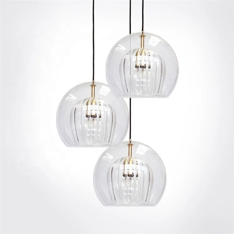 

Factory Price Indoor Lamp Ce Rohs Approval Modern Clear Glass Pendant Lights For Home Decoration Kitchen Dining Bar