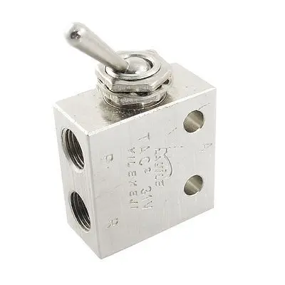 

1/8"PT Thread 2 Position 3 Way Rectangle Mechanical Air Pneumatic Valve