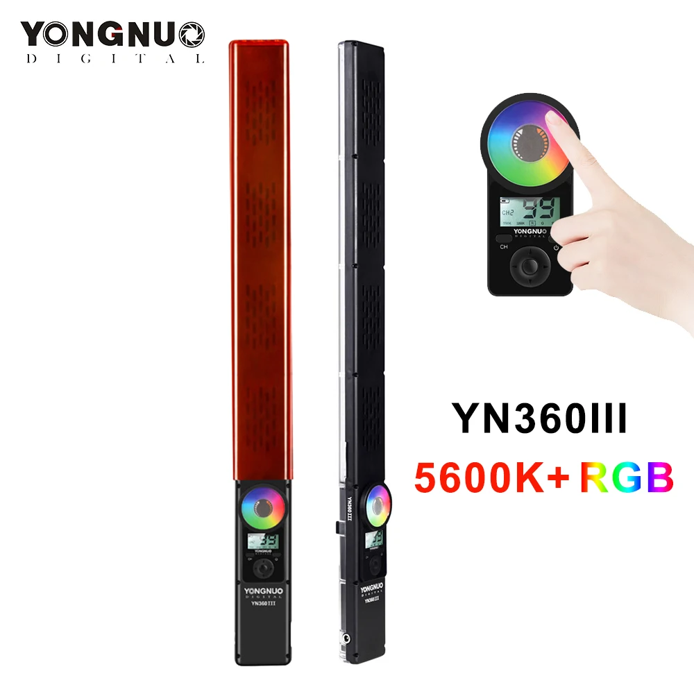 Светодиодная лампа для видеосъемки YONGNUO YN360III 5600K + RGB полный Цвет ручной