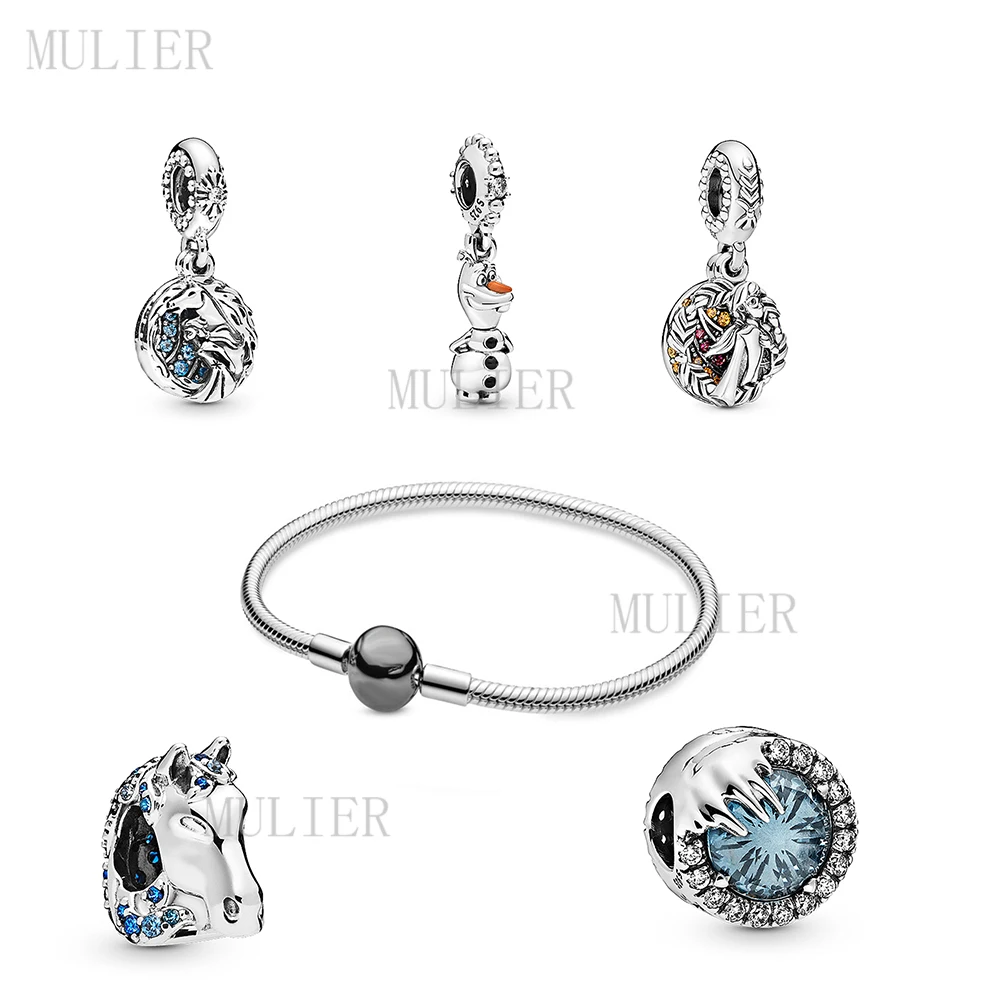 Осень, новинка, S925 Стерлинговое Серебро, нежный браслет из бисера с ПАВЕ, серия ледяных романтических подвесок, оригинальные женские ювелирные изделия, подарки