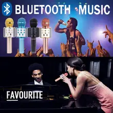 Kids 3 in1 Handheld Wireless Bluetooth Karaoke Microphone Speaker Echo KTV Karaoke Mic Music Player Singing Recorder Musical Toy