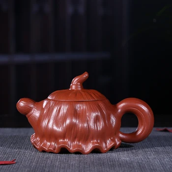 

Yixing recommended undressed ore dahongpao lotus pot capacity of 180 ml new tea set
