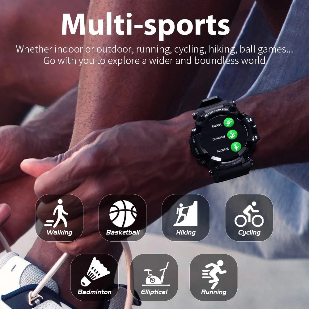 Reloj Inteligente Hombre con Llamada Bluetooth, Pulsómetro Monitor de Sueño  Pulsera Actividad Inteligente Deportivo 21 Modos de Deportes Outdoor