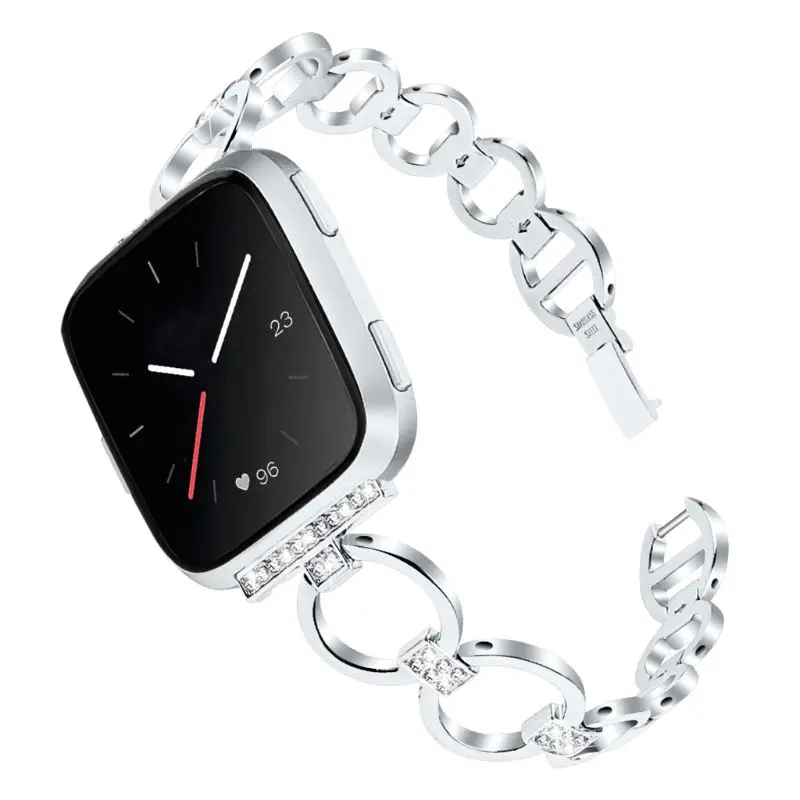 Двойной Круглые Наручные часы ремешок для Fitbit Versa/Versa lite браслет на запястье Smart аксессуары 125 мм-190 мм Элегантные Роскошные correa быть