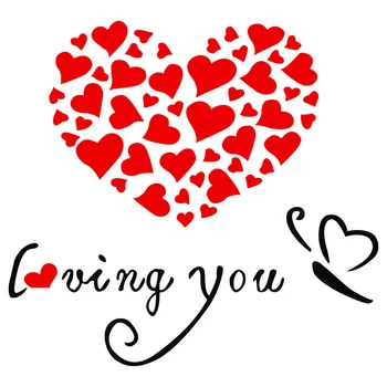 

Creative Design Lovely Heart Pattern Home Living Room Wall Sticker DIY Decal Removable Bedroom Wall Decoration