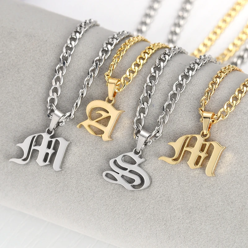 Collana Iniziale Con Zirconi Argento - Regalo Personalizzato Per Donna E Ragazza