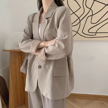 

2020 Spring Plaid Suit Jacket Women Blazer Korean Thin Blazer Single Breasted Jacket Fashion Streetwear