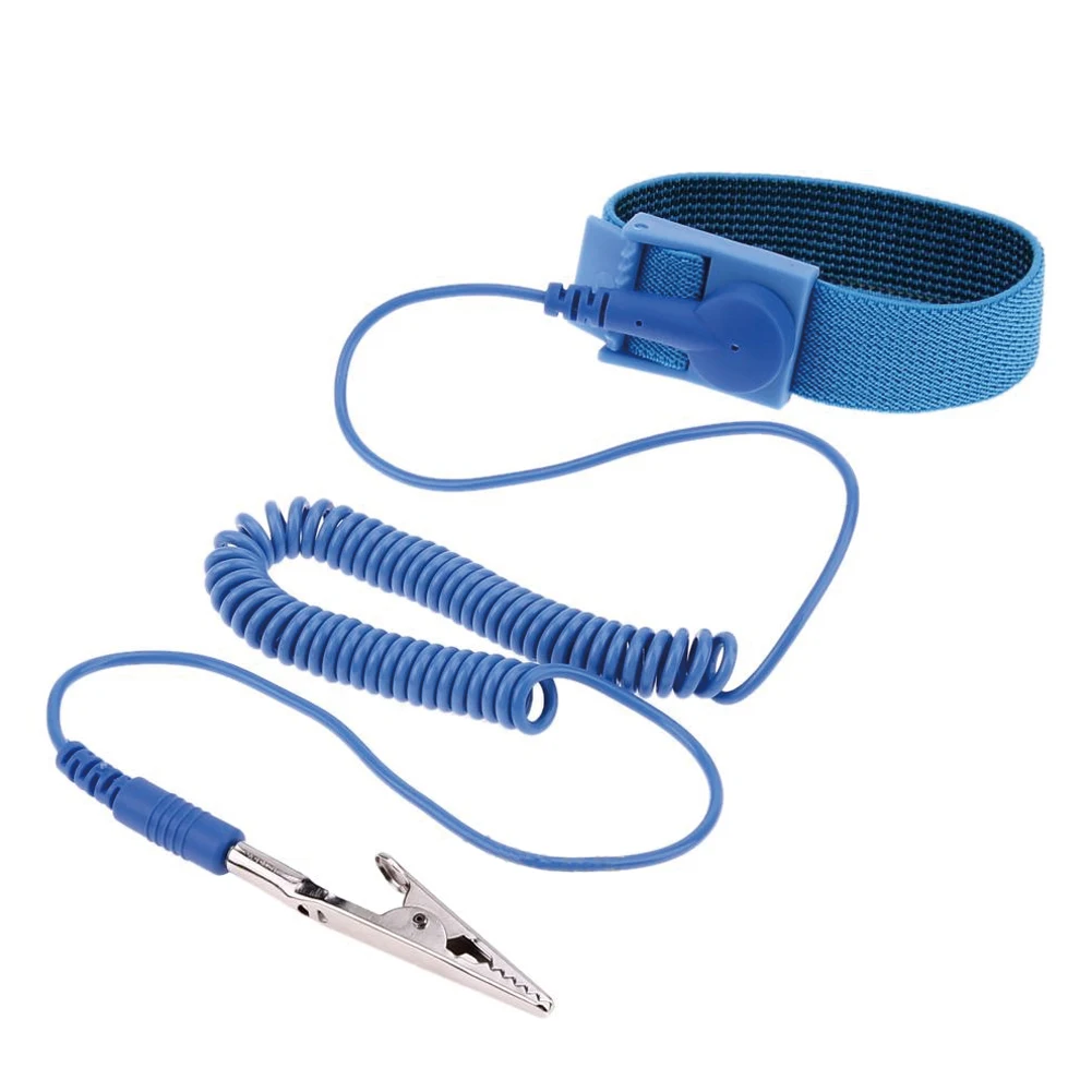 

Safety Work Adjustable Anti Static Bracelet Electrostatic ESD Discharge Cable Reusable Wrist Band Strap Hand With Grounding Wire