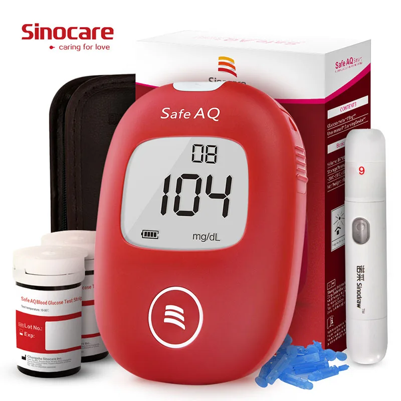 Sinocare Safe AQ умный глюкометр в крови глюкометр и тест-полоски иглы монитор сахара тестер диабета домашнее Медицинское Устройство Sinocare Safe AQ умный глюкометр в крови глюкометр и тест-полоски иглы монитор сахара тестер диабета домашнее Медицинское Устройство