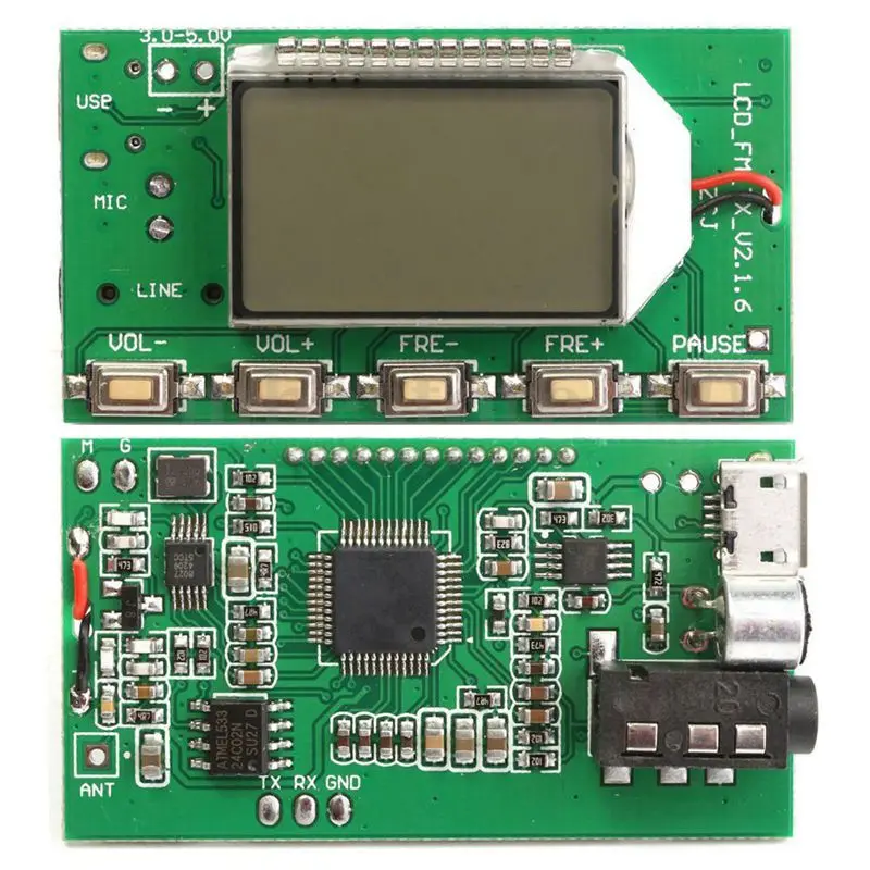 ABKT-DSP PLL 87-108mhz цифровой беспроводной микрофон стерео fm-передатчик плата модуля