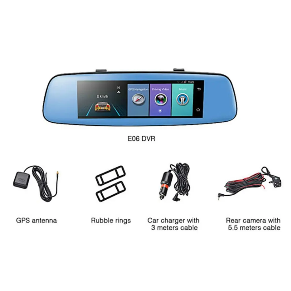

1080P Mini WiFi Car 7.84 inch Camera DVR Video Dash Cam Recorder Monitor Night Vision 140 APP for Android / iPhone