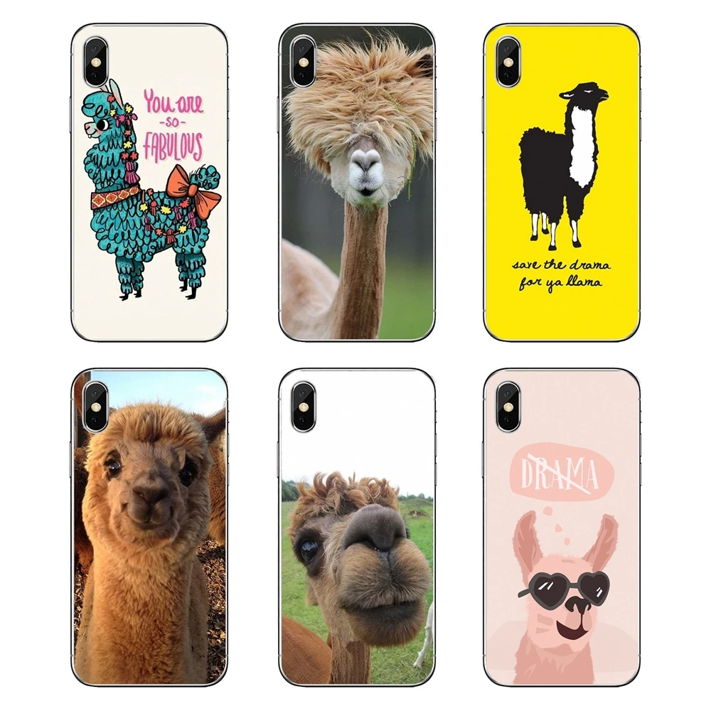 cute the alpacas Alpaca Christmas Transparent TPU Skin Case For Huawei Honor 8 8C 8X 9 10 7A 7C Mate 20 Lite Pro P Smart Plus |