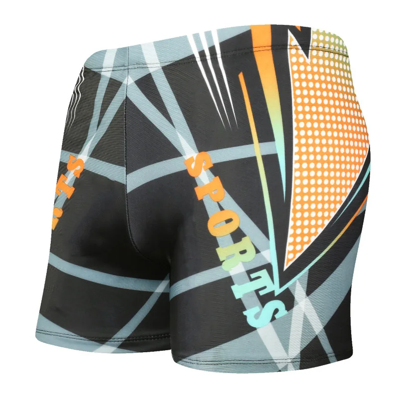 Мягкие эластичные мужские плавки Boyshort модные черные шорты с принтом одежда для
