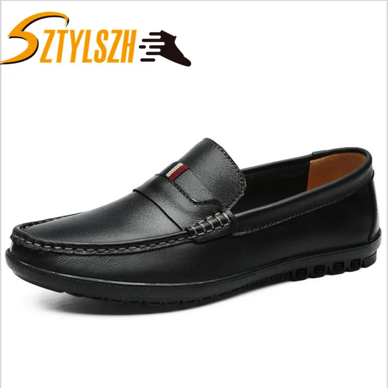 

Men Shoes sport Footwear Chaussures Flats For Men Slip On Lazy Shoes Genuine leather Comfortable Men Casual Shoes Zapatos Hombre