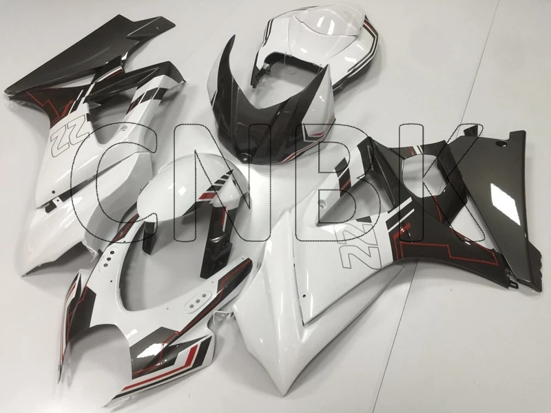 Для GSXR 1000 07 обтекатели GSX-R1000 07 Белый Черный Набор для всего тела GSXR 1000 2007-2008 K7 Пластик обтекатели